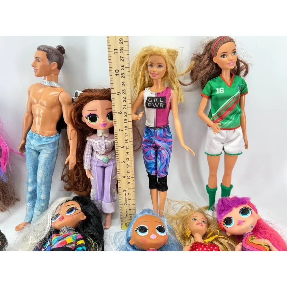 Barbie LOL Surprise OMG Ken Mixed Doll Lot Clothes Accessories 4.70 lb